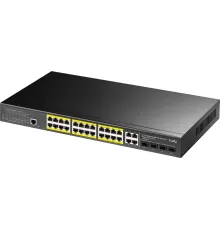 Коммутатор Cudy GS2028PS4-300W (L2) 28x1Гбит/с 4SFP 24PoE+ 300W управляемый