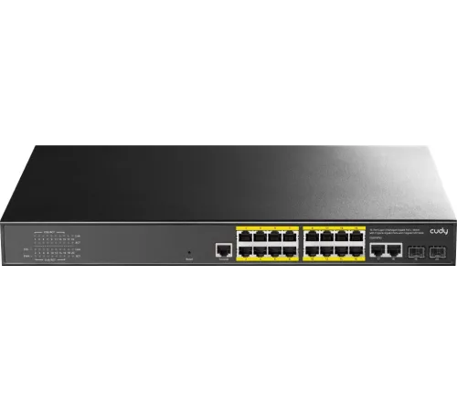 Коммутатор Cudy GS2018PS2-200W (L2) 16x1Гбит/с 2SFP 16PoE+ 200W управляемый