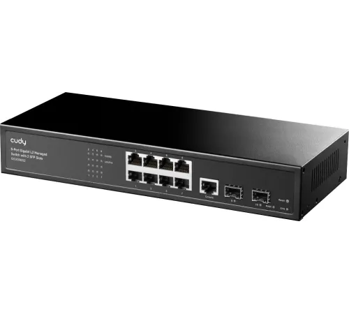 Коммутатор Cudy GS2008S2 (L2) 8x1Гбит/с 2SFP управляемый