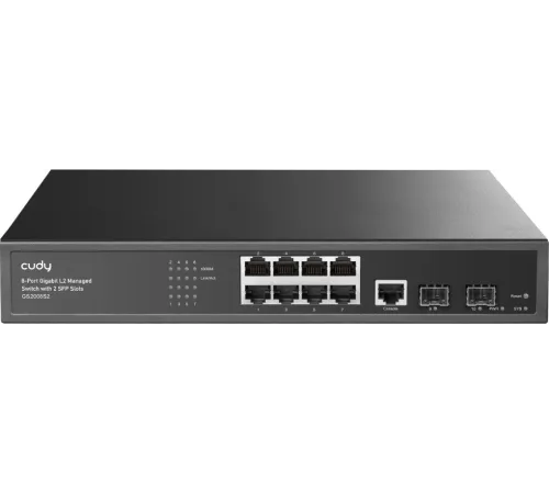 Коммутатор Cudy GS2008S2 (L2) 8x1Гбит/с 2SFP управляемый