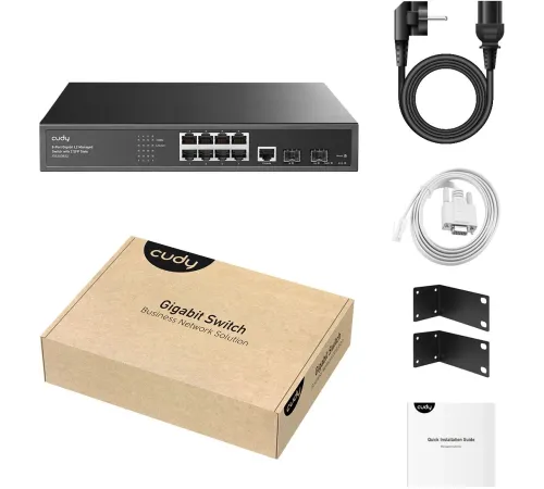 Коммутатор Cudy GS2008S2 (L2) 8x1Гбит/с 2SFP управляемый