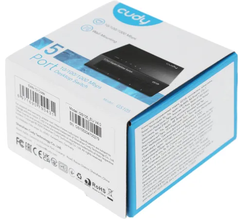 Коммутатор Cudy GS105 (L2) 5x1Гбит/с неуправляемый
