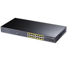 Коммутатор Cudy GS1020PS2 (L2) 16x1Гбит/с 2SFP 16PoE+ 200W неуправляемый