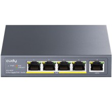 Коммутатор Cudy GS1005P (L2) 5x1Гбит/с 5PoE 60W неуправляемый