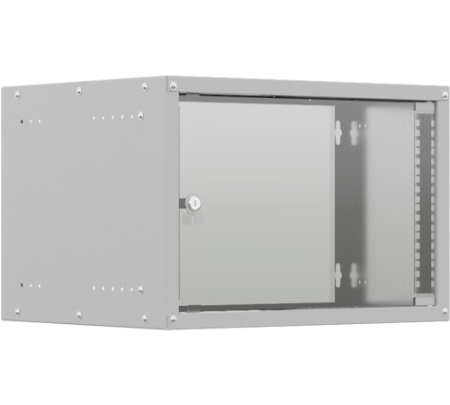 Шкаф коммутационный NTSS LIME (NTSS-WL6U5535GS) настенный 6U 550x350мм пер.дв.стекл несъемн.бок.пан. 30кг серый 8.3кг 110град. IP20