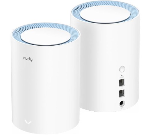 Бесшовный Mesh роутер Cudy M1200 (M1200 2-PACK) AC1200 Wi-Fi белый (упак.:2шт) Бесшовный Mesh роутер Cudy M1200 (M1200 2-PACK) AC1200 Wi-Fi белый (упак.:2шт)