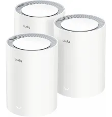 Бесшовный Mesh роутер Cudy M1800(3-Pack) AX1800 10/100/1000BASE-TX белый (упак.:3шт)