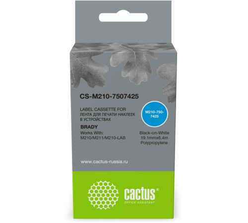 Картридж ленточный Cactus CS-M210-7507425 M210-750-7425 для Brady M210/M211/M210-LAB