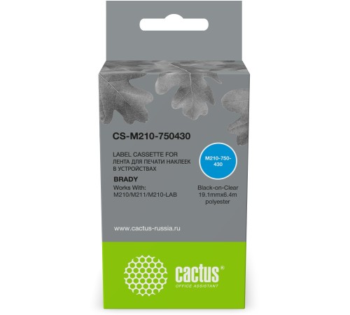 Картридж ленточный Cactus CS-M210-750430 M210-750-430 для Brady M210/M211/M210-LAB