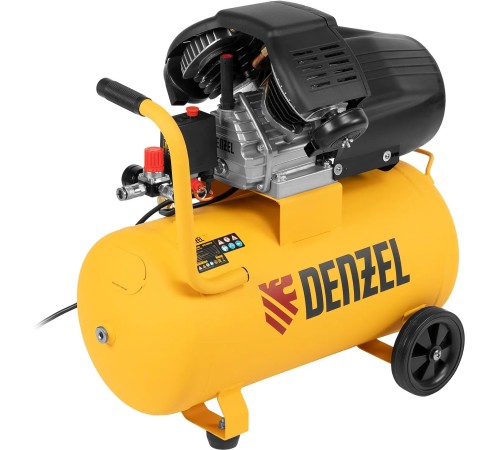 Компрессор поршневой Denzel DCV1800/50 масляный 320л/мин 50л 1800Вт желтый Компрессор поршневой Denzel DCV1800/50 масляный 320л/мин 50л 1800Вт желтый