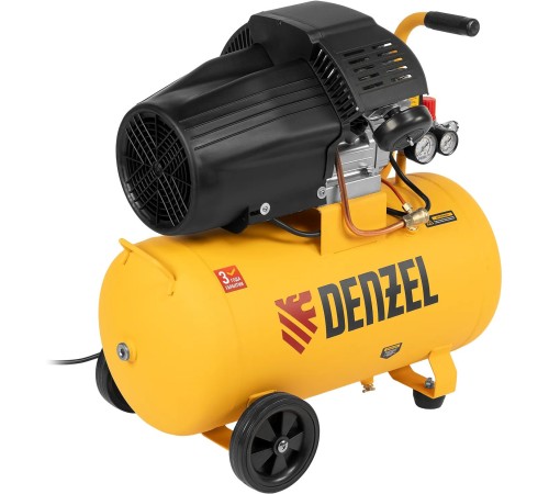 Компрессор поршневой Denzel DCV1800/50 масляный 320л/мин 50л 1800Вт желтый Компрессор поршневой Denzel DCV1800/50 масляный 320л/мин 50л 1800Вт желтый
