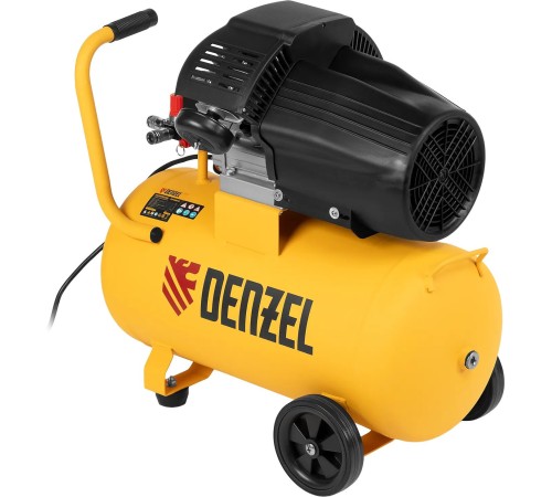 Компрессор поршневой Denzel DCV1800/50 масляный 320л/мин 50л 1800Вт желтый Компрессор поршневой Denzel DCV1800/50 масляный 320л/мин 50л 1800Вт желтый