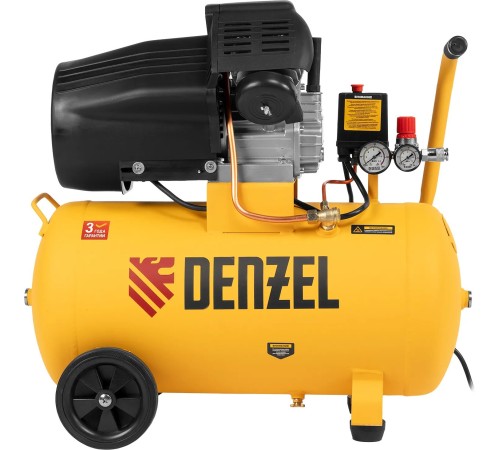 Компрессор поршневой Denzel DCV1800/50 масляный 320л/мин 50л 1800Вт желтый Компрессор поршневой Denzel DCV1800/50 масляный 320л/мин 50л 1800Вт желтый