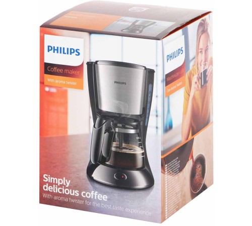 Кофеварка капельная Philips HD7435/20 700Вт серебристый/черный