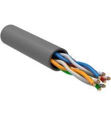 Кабель информационный ITK Generica BC1-C5E04-111-305-TL-R-G кат.5E U/UTP 4X2 PVC внутренний 305м серый