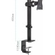 Кронштейн для мониторов Kromax CASPER-505 черный 10"-34" макс.10кг настольный поворот и наклон