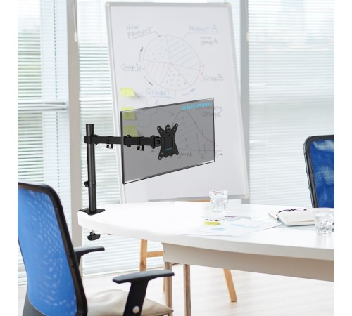 Кронштейн для мониторов Kromax CASPER-507 черный 10"-34" макс.10кг настольный поворот и наклон