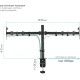 Кронштейн для мониторов Kromax CASPER-508 черный 10"-32" макс.10кг настольный поворот и наклон