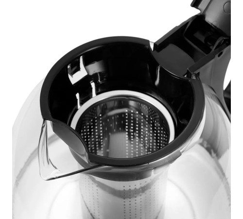 Чайный набор Kitfort КТ-6180 2л. 1500Вт черный (корпус: стекло)