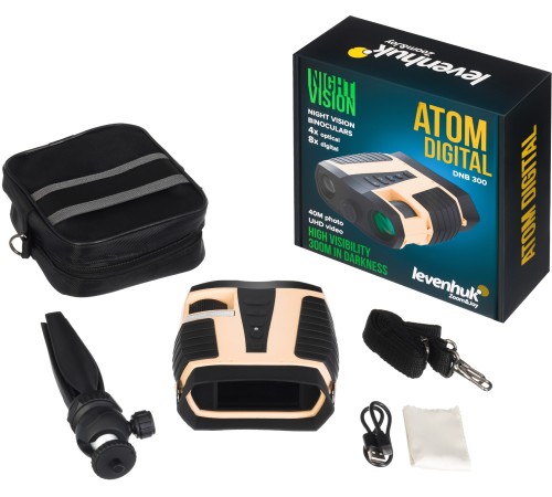 Бинокль Levenhuk 4-12x 35мм Atom Digital DNB300 черный (82470) Бинокль Levenhuk 4-12x 35мм Atom Digital DNB300 черный (82470)