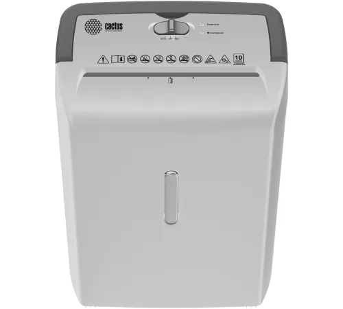 Шредер Cactus CS-SH-C5 белый (секр.P-4) фрагменты 10лист. 21лтр. скрепки скобы пл.карты