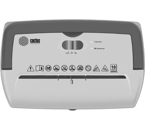 Шредер Cactus CS-SH-C5 белый (секр.P-4) фрагменты 10лист. 21лтр. скрепки скобы пл.карты