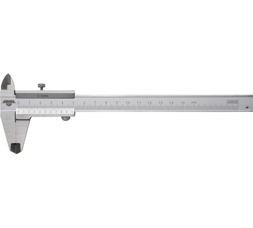 Штангенциркуль нониусный Amo SLM-150 серый пластиковый футляр (855542)