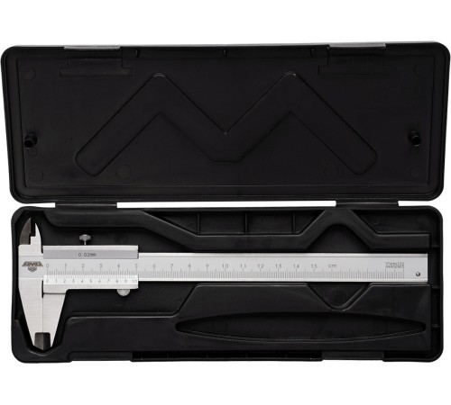 Штангенциркуль нониусный Amo SLM-150 серый пластиковый футляр (855542)