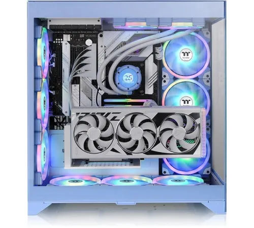 Корпус Thermaltake CTE E600MX Hydrangea Blue без БП E-ATX 3x140mm 2xUSB3.0 1xUSB3.1 audio bott PSU