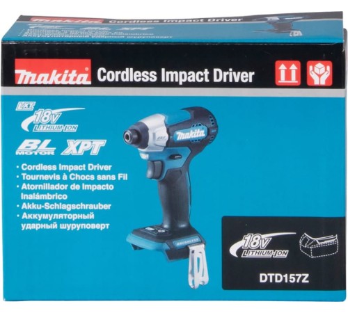 Дрель-шуруповерт Makita DTD157Z без АКБ и ЗУ аккум. патрон:квад.1/4" (DTD157Z)