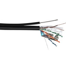 Кабель информационный Lanmaster TWT-5EFTP-UNV-TR кат.5E FTP 4X2X24AWG PE внешний 305м черный