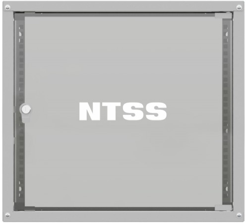 Шкаф коммутационный NTSS Lime (NTSS-WL12U5560GS) настенный 12U 550x600мм пер.дв.стекл несъемн.бок.пан. 30кг серый 110град. IP20 сталь