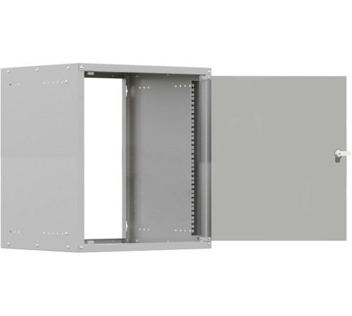 Шкаф коммутационный NTSS Lime (NTSS-WL12U5560GS) настенный 12U 550x600мм пер.дв.стекл несъемн.бок.пан. 30кг серый 110град. IP20 сталь
