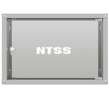 Шкаф коммутационный NTSS Lime (NTSS-WL6U5560GS) настенный 6U 550x600мм пер.дв.стекл несъемн.бок.пан. 30кг серый 110град. IP20 сталь
