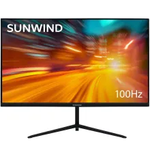 Монитор SunWind 23.8" SM-24FV222 черный VA 5ms 16:9 HDMI матовая 250cd 178гр/178гр 1920x1080 100Hz FreeSync VGA FHD 2.79кг