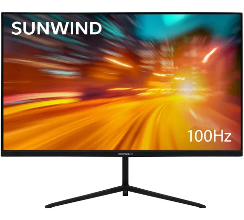 Монитор SunWind 23.8" SM-24FV222 черный VA 5ms 16:9 HDMI матовая 250cd 178гр/178гр 1920x1080 100Hz FreeSync VGA FHD 2.79кг