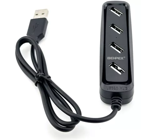 Разветвитель USB 2.0 BPH-1729 4порт. черный