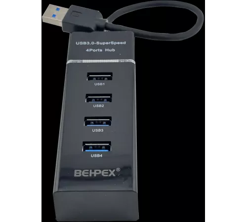 Разветвитель USB 3.0 BHP-P104 4порт. черный