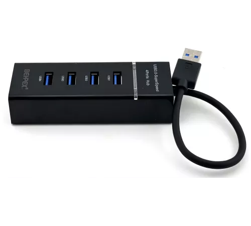 Разветвитель USB 3.0 BHP-P104 4порт. черный