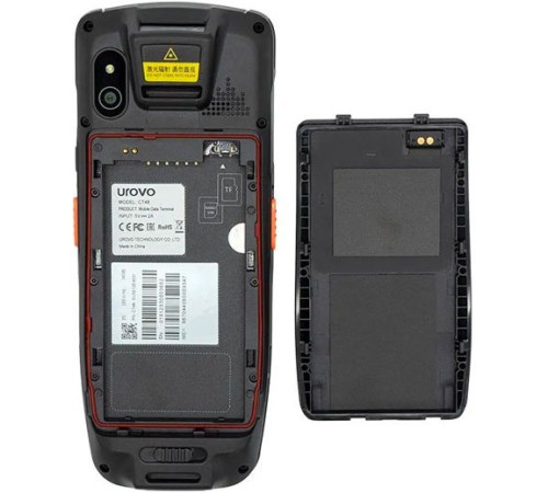 Терминал сбора данных Urovo CT48 / CT48-SU3S12E4031 / Android 12 / 2.0 GHz / 8xCore / MTK8768 / RAM 4 GB / ROM 32 GB / Urovo SE2030 / 2D Imager / 4.0" / 480 x 800 / 2G / 4G (LTE) / Bluetooth / GPS / GSM / Wi-Fi / 5000 mAh (CT48-SU3S12E4031)