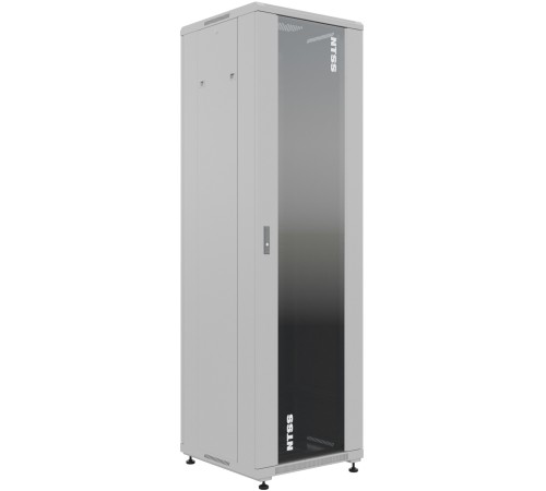 Шкаф серверный NTSS Премиум (NTSS-R22U6060GS) напольный 22U 600x600мм пер.дв.стекл металл 900кг серый IP20 сталь