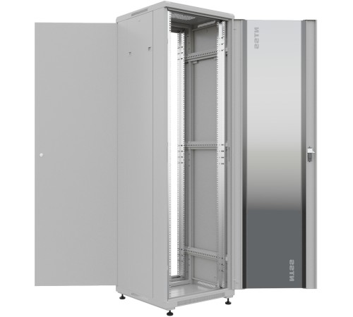 Шкаф серверный NTSS Премиум (NTSS-R22U6060GS) напольный 22U 600x600мм пер.дв.стекл металл 900кг серый IP20 сталь