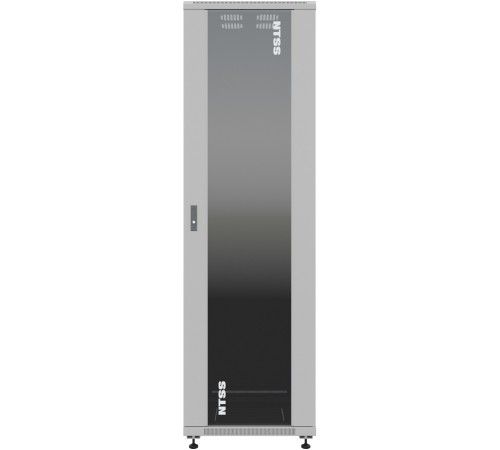 Шкаф серверный NTSS Премиум (NTSS-R42U6080GS) напольный 42U 600x800мм пер.дв.стекл металл 900кг серый IP20 сталь