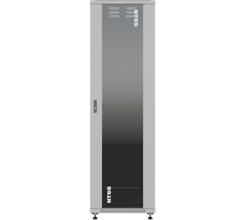 Шкаф серверный NTSS Премиум (NTSS-R42U60100GS) напольный 42U 600x1000мм пер.дв.стекл металл 900кг серый IP20 сталь