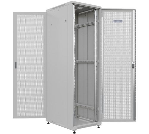 Шкаф серверный NTSS Премиум (NTSS-R42U6080PD/PD) напольный 42U 600x800мм пер.дв.перфор. задн.дв.перфор. 900кг серый IP20 сталь