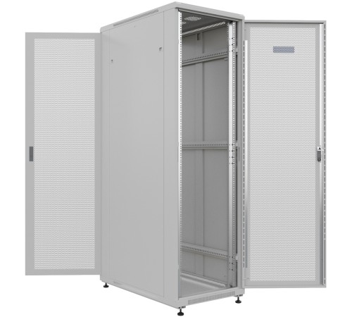 Шкаф серверный NTSS Премиум (NTSS-R42U60100PD/PD) напольный 42U 600x1000мм пер.дв.перфор. задн.дв.перфор. 900кг серый IP20 сталь