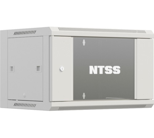 Шкаф коммутационный NTSS Премиум (NTSS-W6U6045GS-2) настенный 6U 600x450мм пер.дв.стекл 60кг серый IP20 сталь Шкаф коммутационный NTSS Премиум (NTSS-W6U6045GS-2) настенный 6U 600x450мм пер.дв.стекл 60кг серый IP20 сталь