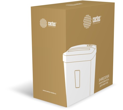 Шредер Cactus CS-SH-A3 (секр.P-4)/фрагменты/6лист./13лтр./скобы/пл.карты