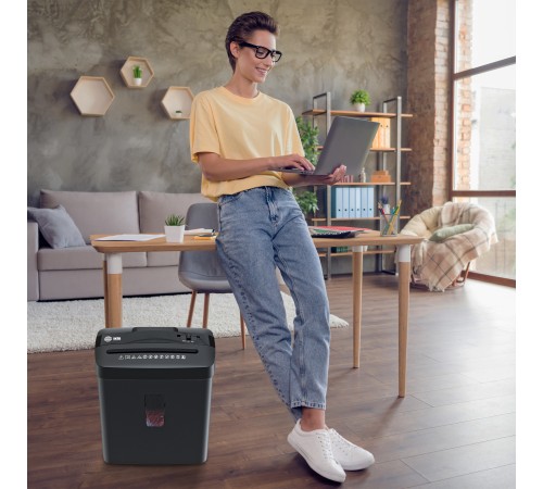 Шредер Cactus CS-SH-A3 (секр.P-4)/фрагменты/6лист./13лтр./скобы/пл.карты