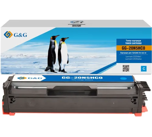 Картридж лазерный G&G GG-20N5HC0 20N5HC0 голубой (4500стр.) для Lexmark CS331dw/CX331adwe